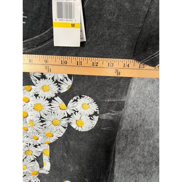 Disney Womens Charcoal V-Neck T-Shirt With Daisy Print Mickey Mouse Design  NWT - Picture 8 of 8